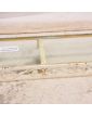 Console with White Wrought Iron Shelf and Glass Top