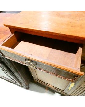 Commode Normande 2 Portes 3 Tiroirs en Chêne Sculpté