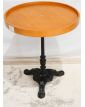 Bistro Pedestal Table with Cast Iron Legs