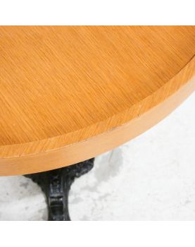 Bistro Pedestal Table with Cast Iron Legs