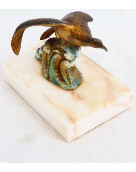 Bird Subject in Spelter Bookend Element
