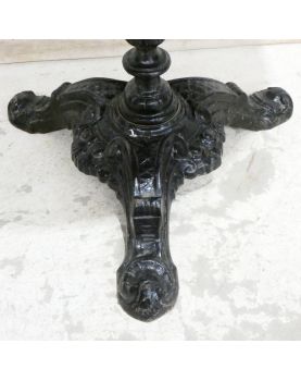 Bistro Pedestal Table with Cast Iron Legs