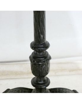 Bistro Pedestal Table with Cast Iron Legs