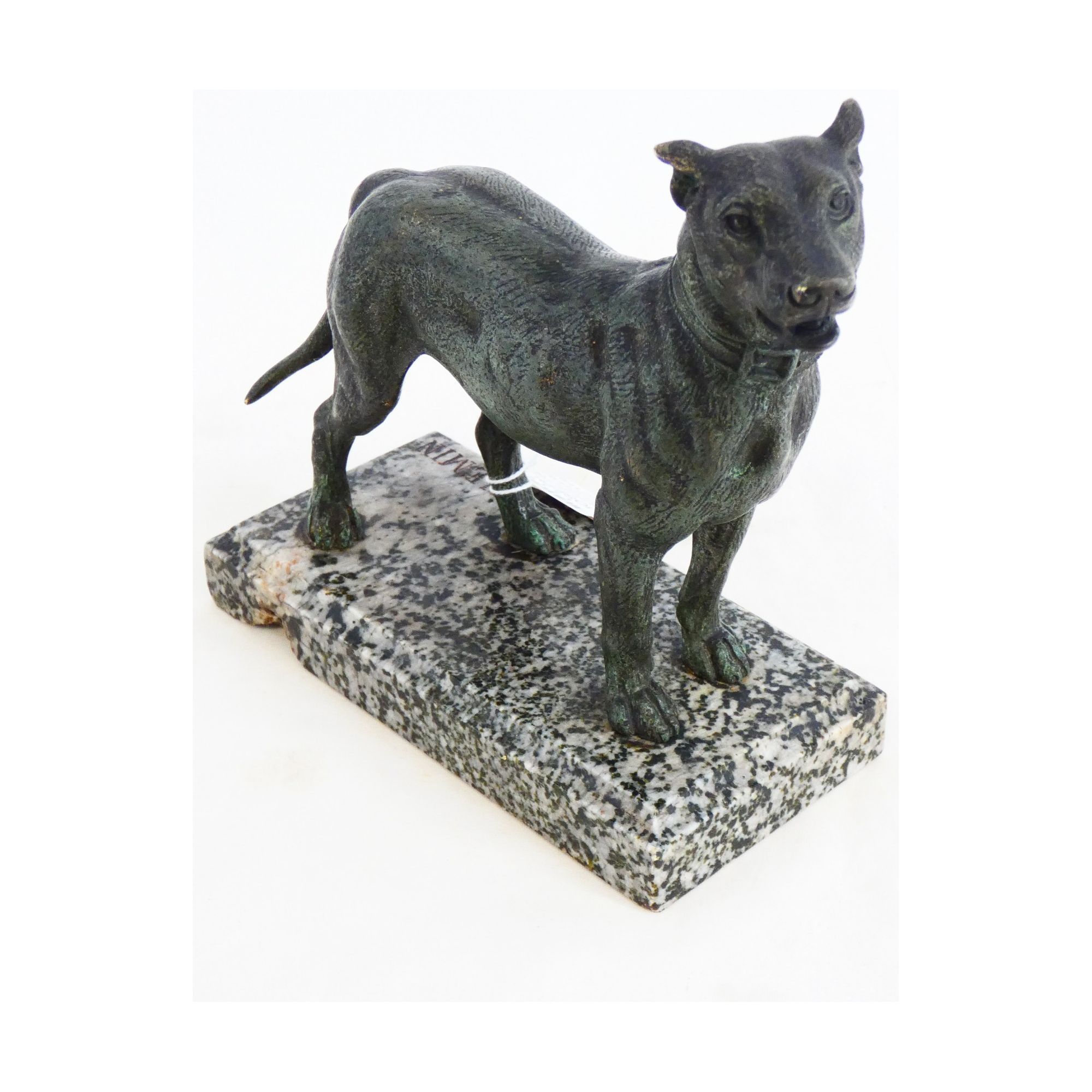 Chien en Bronze sur Socle en Marbre Joseph Victor CHEMIN Chien en Bronze sur Socle en Marbre Joseph Victor CHEMIN