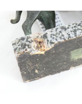 Chien en Bronze sur Socle en Marbre Joseph Victor CHEMIN