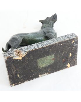Chien en Bronze sur Socle en Marbre Joseph Victor CHEMIN
