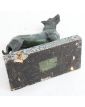 Chien en Bronze sur Socle en Marbre Joseph Victor CHEMIN