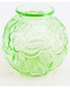Green Molded Glass Vase