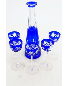 Lot 5 Petits Verres avec Carafe Sans Bouchon