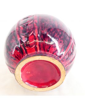 Vase Art Déco Rouge et Noir