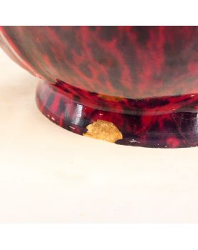 Vase Art Déco Rouge et Noir