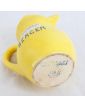 Antique Yellow BERGER Pitcher in Cracked Earthenware