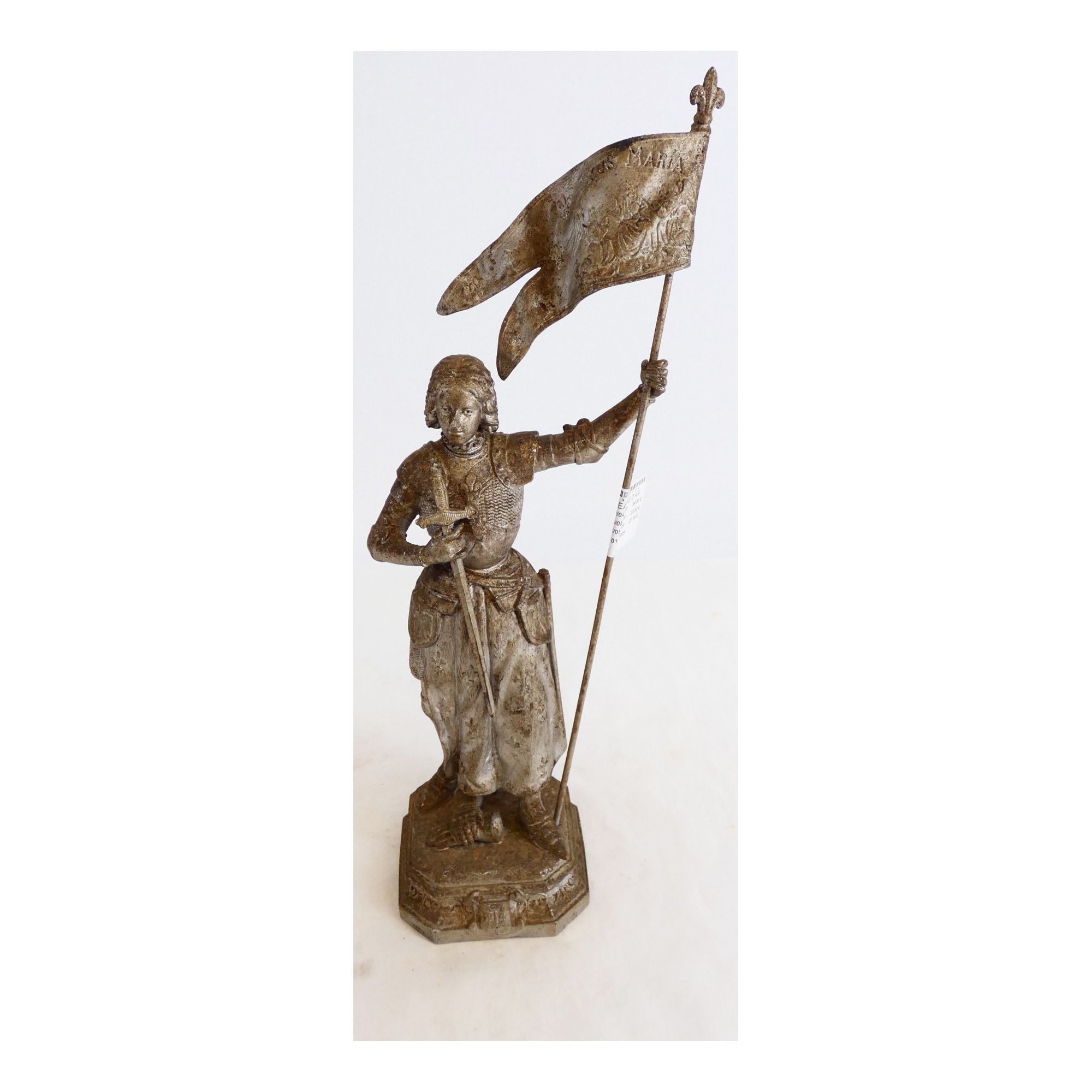 Statue of Joan of Arc in spelter Statue of Joan of Arc in spelter