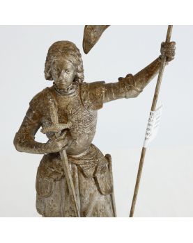 Statue of Joan of Arc in spelter