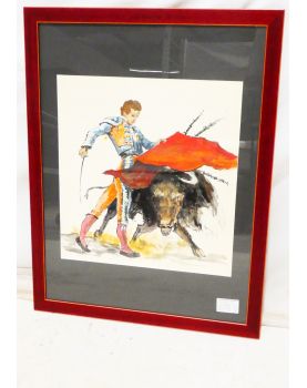 Gouache Toréador Signé L.H.LEMIRRE
