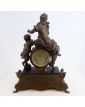 Pendule en Régule Sujet Femme et Enfant à Restaurer avec Balancier