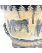 Cache Pot Émaillé Décor Antilopes Signé