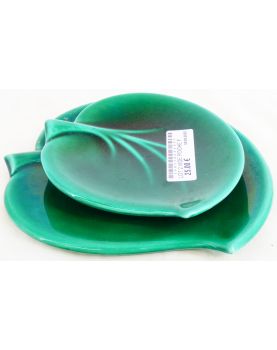 Lot de 2 Vide Poche Décor de Feuilles Années 50