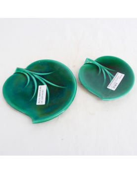 Set of 2 Empty Pockets with 50s Leaf Decor
