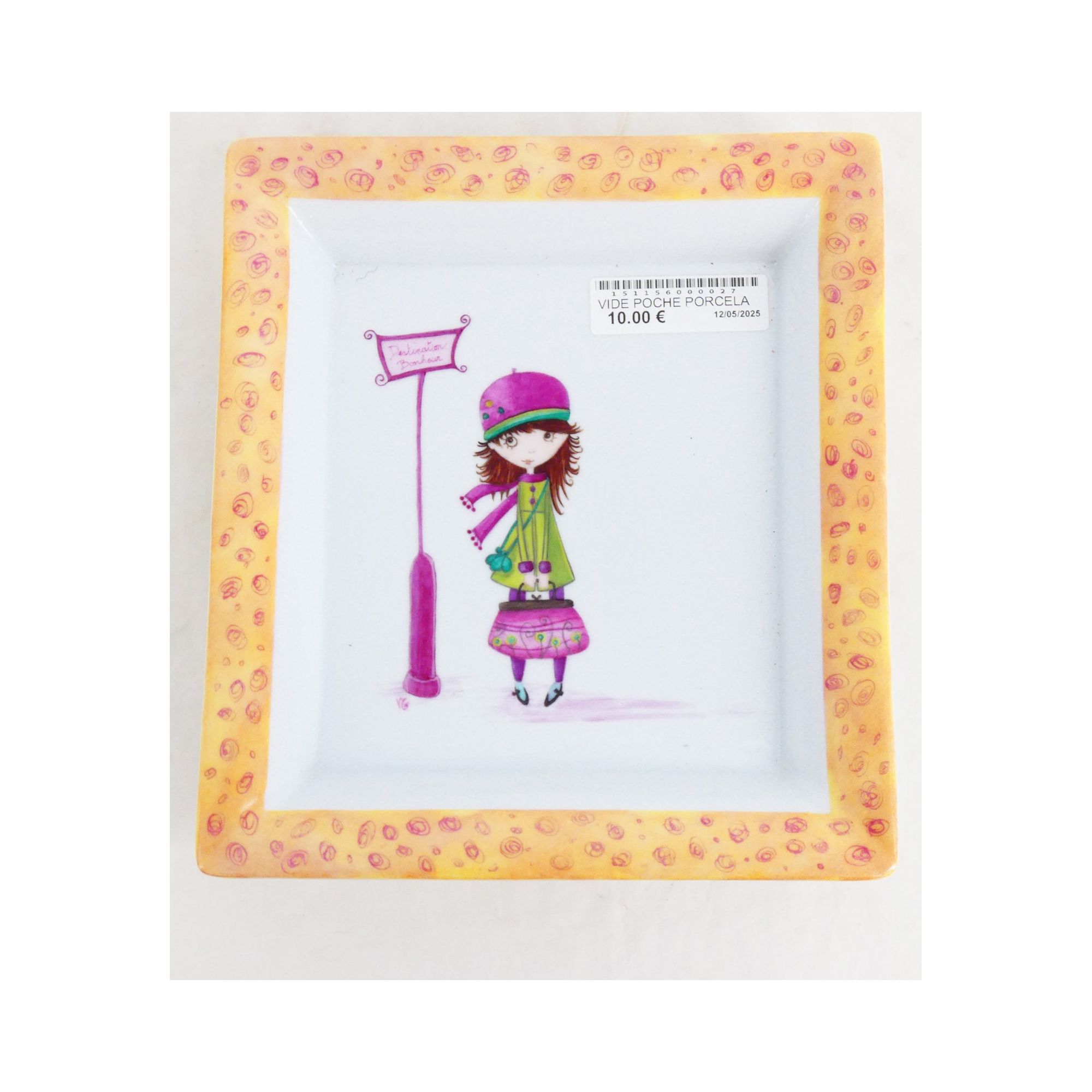 Porcelain Empty Pocket Decor Little Girl Destination Happiness Porcelain Empty Pocket Decor Little Girl Destination Happiness