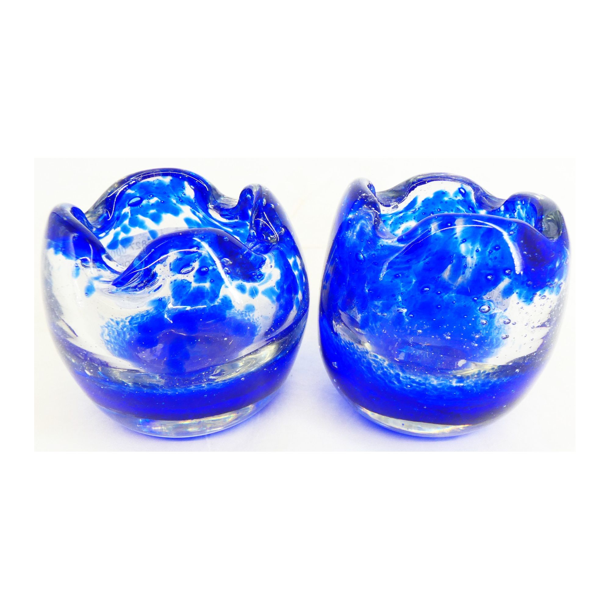 Paire de Petits Bougeoirs BIOT Bleu Paire de Petits Bougeoirs BIOT Bleu