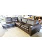 Leather Corner Sofa with Fixing Leg
