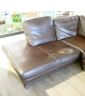 Leather Corner Sofa with Fixing Leg