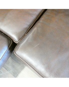 Leather Corner Sofa with Fixing Leg