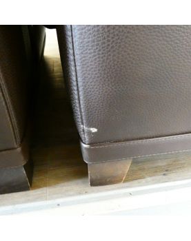 Leather Corner Sofa with Fixing Leg