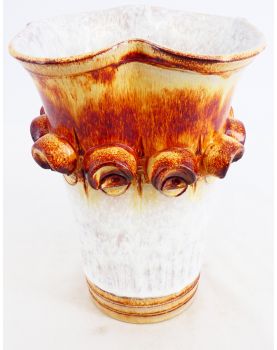 Two-tone earthenware vase