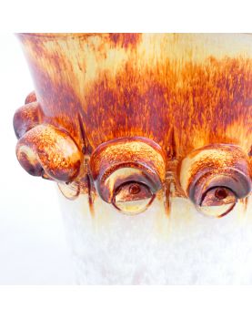 Two-tone earthenware vase