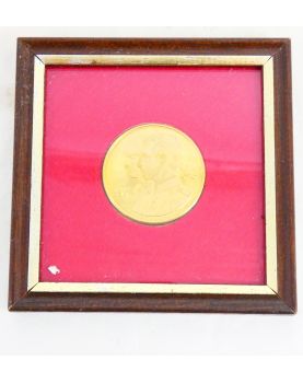 English Gold Framed Medal