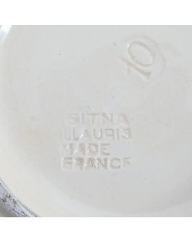 VALLAURIS Sugar Bowl 2 Handles with Lid