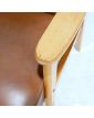 Paire de Fauteuils en Skaï Marron 1960