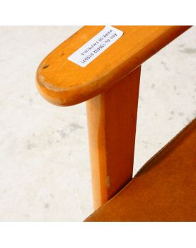 Paire de Fauteuils en Skaï Marron 1960