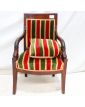 Empire Armchair in Red and Green Mahogany