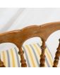 Pair of Napoleon III Chairs in Striped Fabric