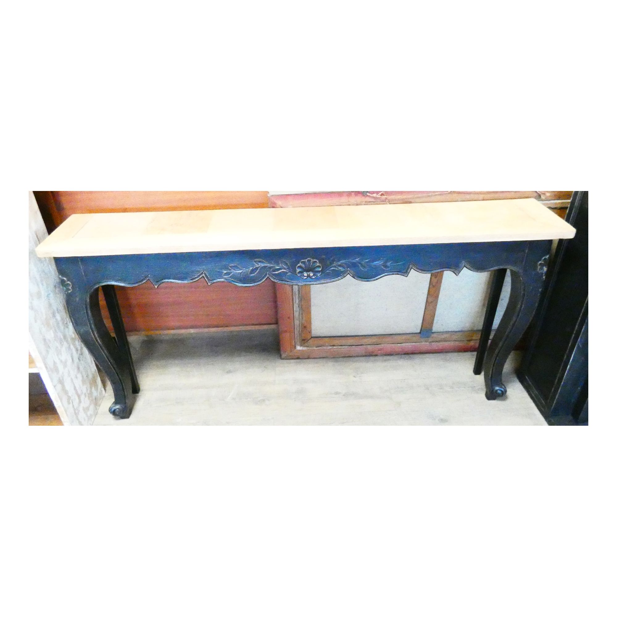 Console Patiné Noir et Brut Console Patiné Noir et Brut