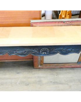 Black and Raw Patinated Console