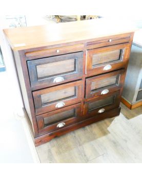 Commode 6 Tiroirs 2 Tablettes