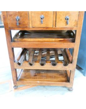 Console en Bois 3 Tiroirs