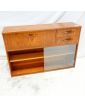 AVALON Petit Meuble 1 Abattant et 2 Portes Coulissantes
