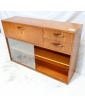 AVALON Small Cabinet with 1 Drop-Leaf Door and 2 Sliding Doors