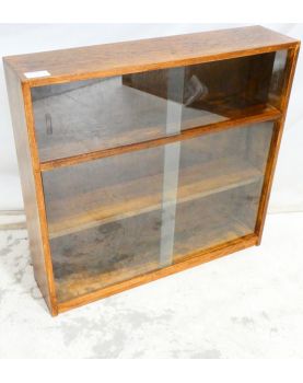 Petite Bibliothèque 4 Portes Coulissantes en Verre