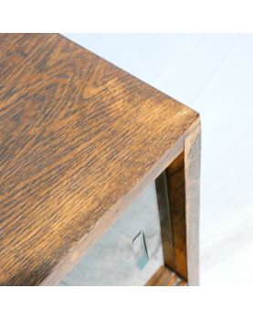 Petite Bibliothèque 4 Portes Coulissantes en Verre