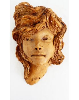 Moulage Tête de Femme Signature à Identifier