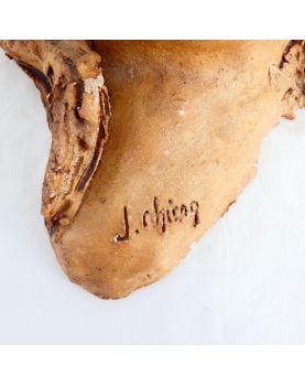 Moulage Tête de Femme Signature à Identifier