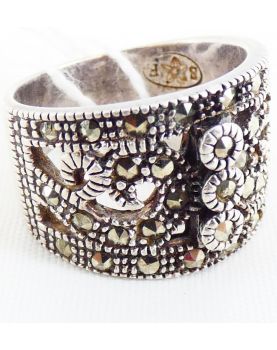 Bague en Argent Marcassite