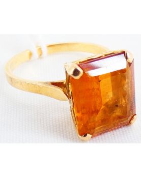 Bague en Or 18k 3.70 Grammes avec Citrine