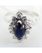 Bague en Or Blanc 18k Petits Diamants Testés 3.56 Grammes Brut